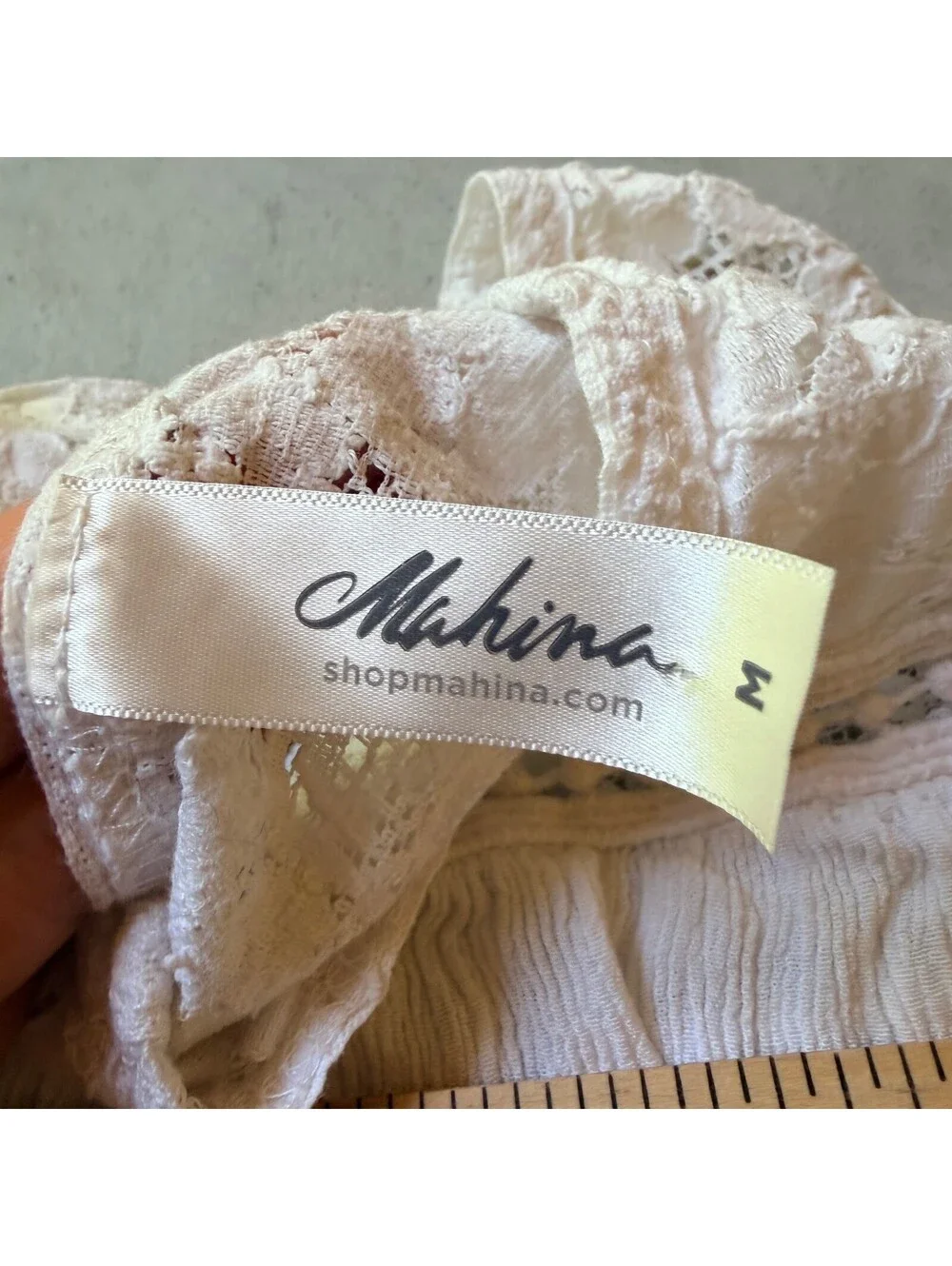 White Lace Babydoll Tank Top Size M by Mahina Boho Summer Fairy Top